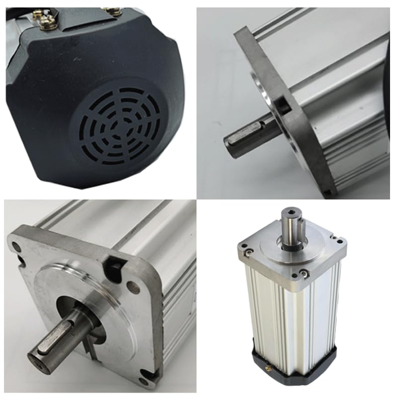110V/220V 3000/6000rpm 650W 2.07/1.03N.M 80mm Single-Phase Square Brushless DC Motor Low Noise Hall BLDC Motor with Driver Kit (110V-650W 3000RPM)