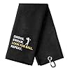Fathers Day Golf Gifts | Embroidered Golf Towels for Golf Bags | Golf Gifts for Men Golf Stuff | Funny Microfiber Golf Towel for Men Golfer | Retirement Gift for Grandpa Dad Golf Accessories