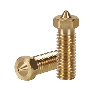 3D Printer Extruder Nozzles, M6 Thread Volcano High Flow Nozzles 1.75mm/0.5mm for Elegoo Neptune 4/Pro/4 Max Brass