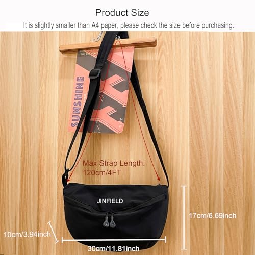 Image of Sling Crossbody Bag Women: Hobo Bag Lady Crescent Bags Nylon Dumpling Purse for Daily Travel Hiking Park