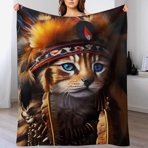 Couverture confortable flannel molleton motif chat toutes saisons - 2