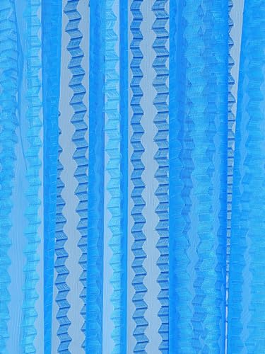 Image of Cortina Polyster Transparent Curtain Set |Window Installation | Bedroom Living Room Kids Room | 5 Feet Window Curtain Pack of 1 | Blue