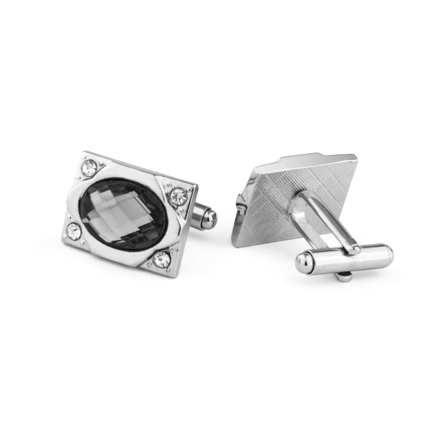 Classic Cufflinks for Men with Rhinestones Shirt formal Accessories with Gift Box-image-37