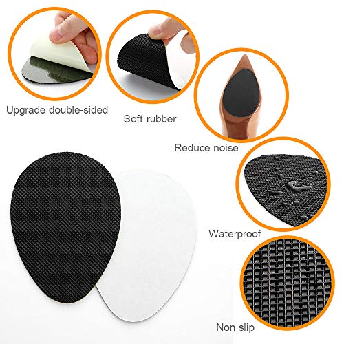 12PCS Non-Slip Shoe Pads for Bottom of Shoes, Premium Rubber Self Adhesive Anti-Slip Shoe Grips Stickers, High Heels Non-Skid Sole Protector3