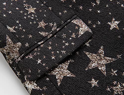 MOGU Mens Blazer Fashion Floral Casual Sports Coat Slim Fit Suit Jacket3