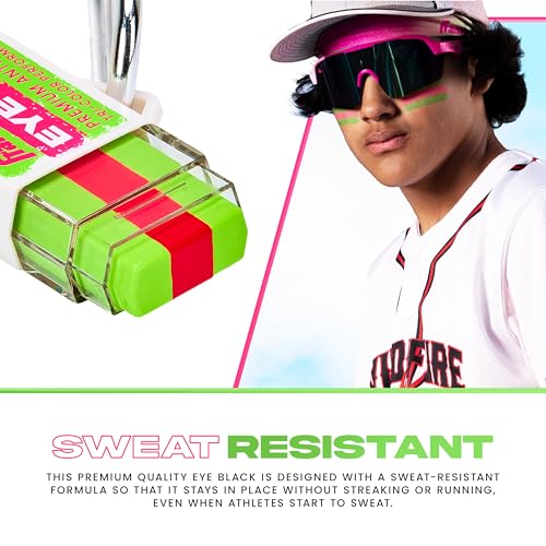 Image of Franklin Sports Eye Black Stick - Green Apple /Pink