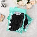50PCS Black Hair Ties for Women, Cotton Seamless Hair Bands, Elastic Ponytail Holders, No Damage for Thick Hair, 2 Inch in Diameter, by Qarwayoc - Image 5