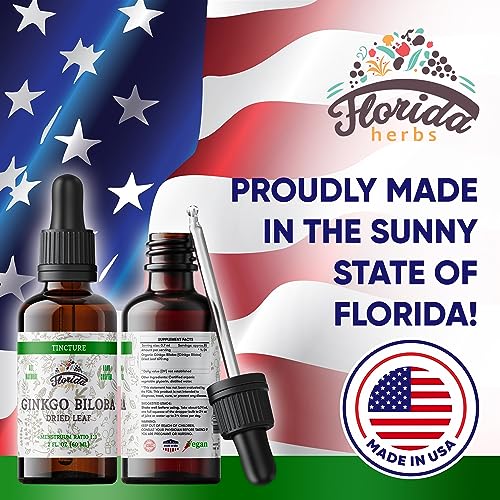 Florida Herbs Ginkgo Biloba Tincture Organic Ginkgo Biloba Extract (Ginkgo Biloba) Dried Leaf Herbal Supplement 2 Oz thumb #4