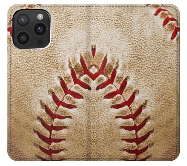Étui cuir iPhone 15 Pro Max housse flip antichoc baseball - 3