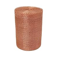 YAGJIA Kupfernetz 12.7cm x 10m, Schneckenzaun Kupfer, Kupferband Gegen Schnecken, 100% Reines Kupfergeflecht Kupfergewebe Kupfergitterrolle zum Bauen von Löchern, Pflanzenschutz für Haus und Garten