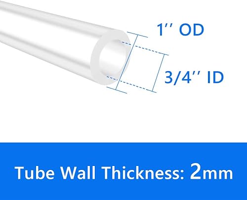 Miniatura 2 de Quickun Proper Pour - Tubo de silicona pura, 34 pulgadas de diámetro interior x 1 pulgada de diámetro exterior de alta temperatura, tubo de manguera