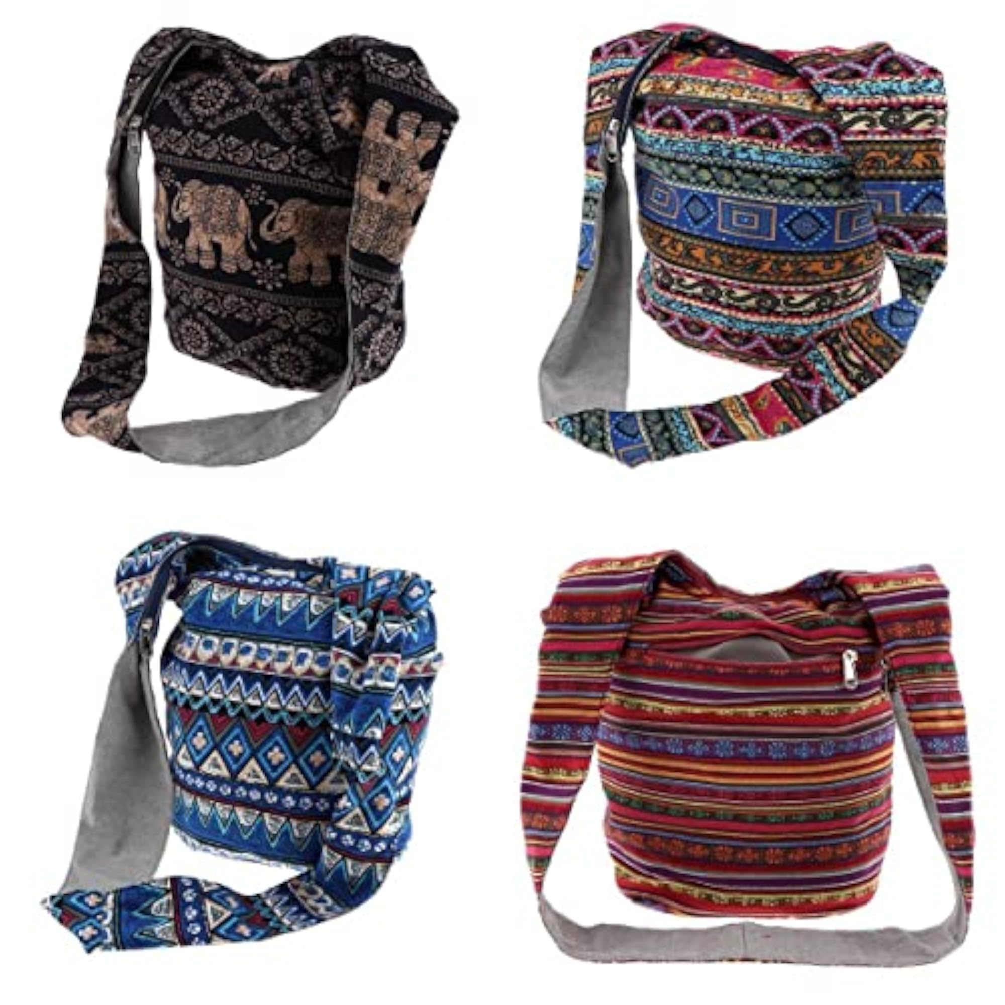 Bohemian Sling Crossbody Shoulder Bag, Hippie Style