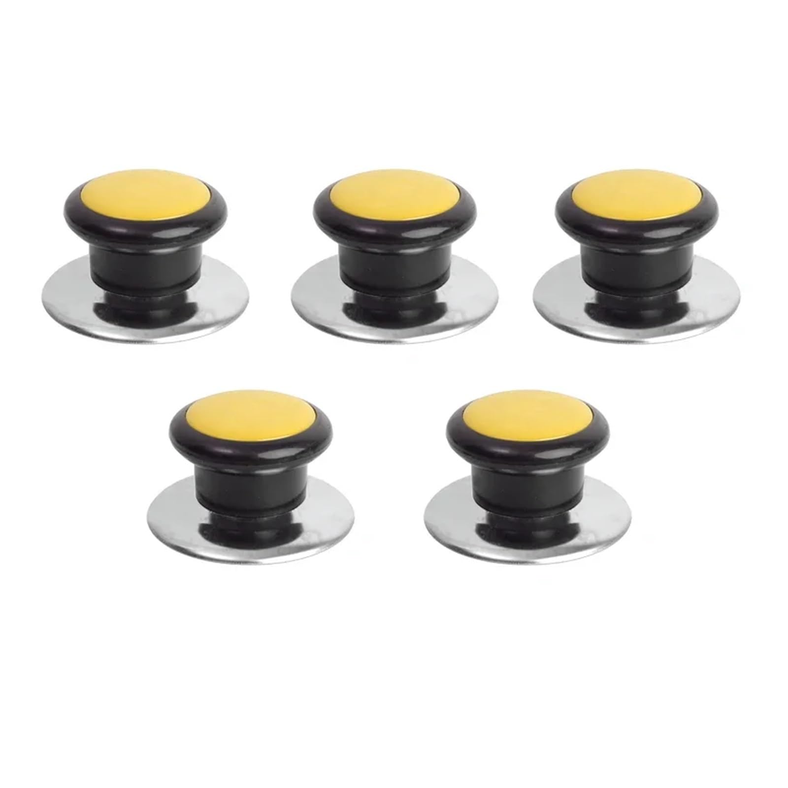 Yangshe Yellow 5Pcs 3 Pot Lid Handle Replacement Parts Kitchen Cookware Grip Accessories For Glass Steel & Silicone Lids(Yellow 5Pcs)