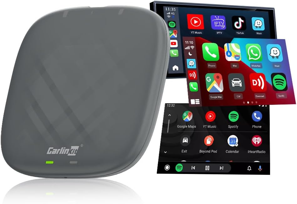 Carlinkit Android 13 Tbox S1, 4+64GB with Qualcomm 8-core, Comes with Wireless CarPlay/Android Auto/Google Play/Steaming Video / 4G LTE, Only for Factory Wired CarPlay/Android Auto Car