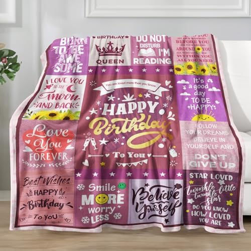 Xinvery Birthday Gifts for Girls,Birthday Decorations Girls Birthday Gifts Blankets for Her Best Gifts Ideas for Teen Girl 50"X60"