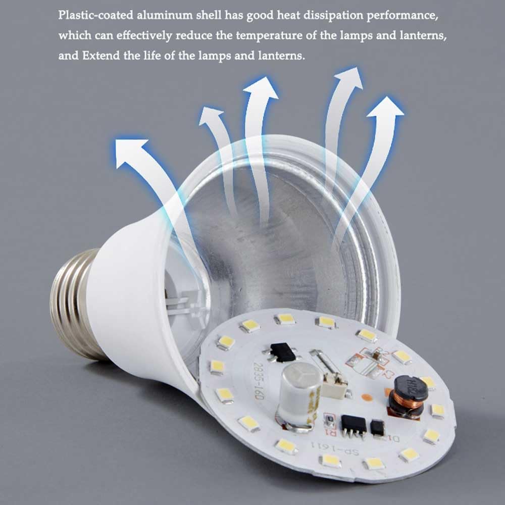 Paquete de 3/10 Bombillas LED E27 de 18 W, luz Diurna Blanca fría de 6500 K, 1800 LM, Equivalente a 80 W, lámpara LED de Ahorro de energía de Alta Potencia de Aluminio Revestido de plástico