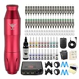 TATELF Tattoo kit Professional Complete Tattoo Machine Gun Set Rotary Tattoo Machine Pen Power Suppl