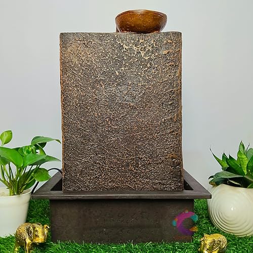 Image of Decorative Water Fountain for Home Decor, Office, Indoor & Outdoor, Garden, Puja Room, Vaastu, Reception, Spa, Gifting. (Diya Ganesha)