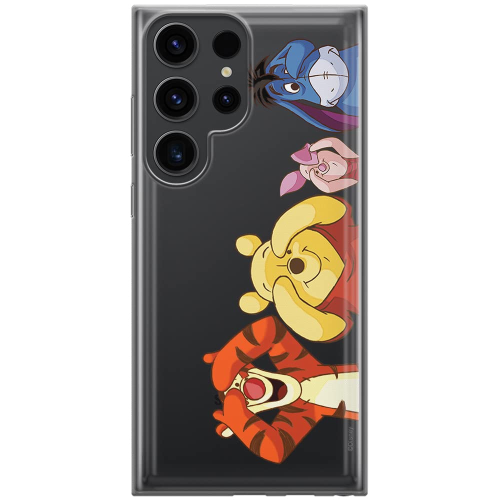 ERT GROUP mobile phone case for Samsung S23 ULTRA original and officially Licensed Disney pattern Winnie the Pooh & Friends 036 adapted to the shape of the mobile phone, partially transparent