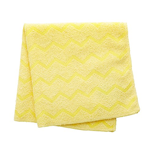 Rubbermaid Commercial Products HYGEN Microfiber Cleaning Cloth, 16-Inch, Yellow, Pack of 12, Multi-Purpose Rag/Towel for Janitorial/Professional Heavy-Duty Cleaning/Scrubbing