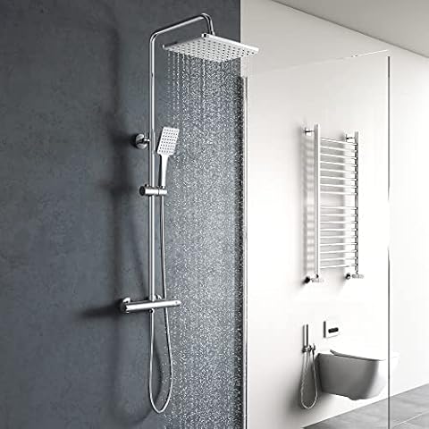 YOOZENA - Grifo de ducha con termostato y ducha de lluvia Cover