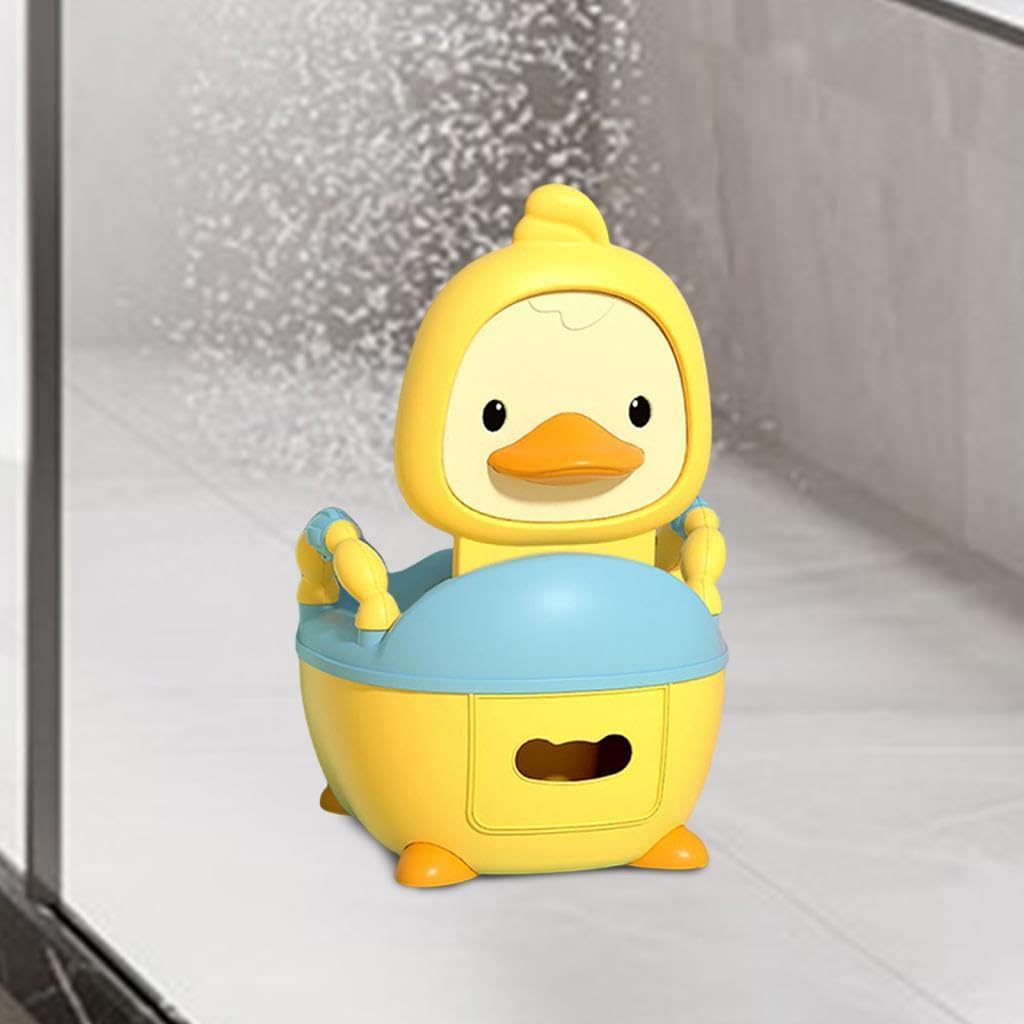 Kindertoilette Töpfchen Trainingsstuhl Toilettensitz mit Ergonomischem Design Spritzschutz Und Herausnehmbarem Einsatz aus PP Material für, Gelb