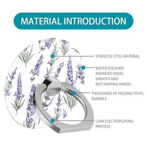 Soporte de teléfono móvil de anillo morado lavanda para funda de iPhone 7