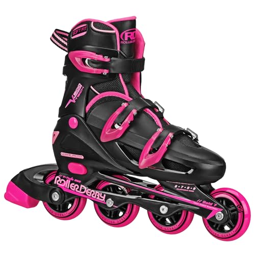 Roller Derby V-Tech 500 Adjustable Performance Inline Skates for Men, Women,...