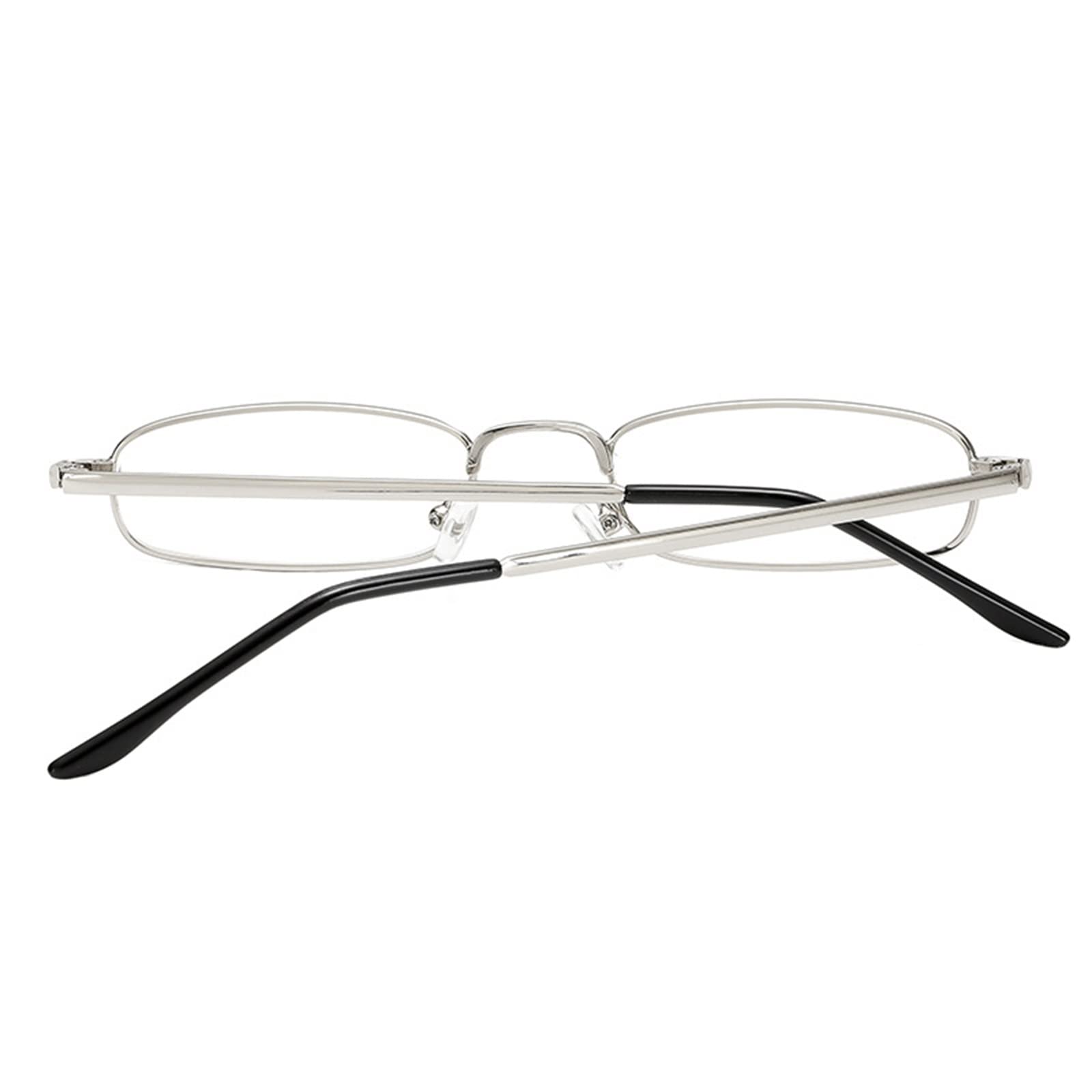 Kieszonkowe Okulary Do Czytania Blokujące Niebieskie Światło, Kompaktowe Prostokątne Okulary Do Czytania Z Metalową Oprawką, Przenośne/1.0 *
