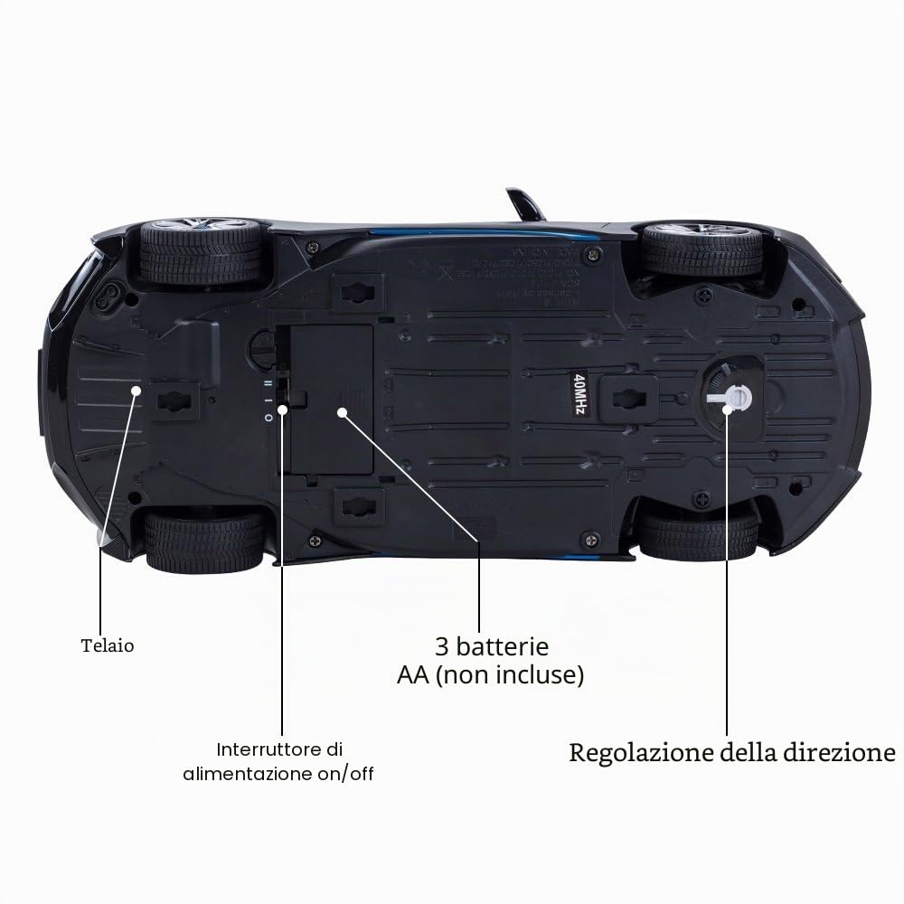 RASTAR Modello di auto BMW i8, 1:14 BMW i8 auto telecomandata, porte aperte tramite RC/luci di lavoro - nero opaco