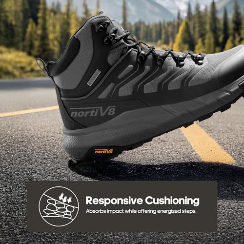 NORTIV 8 Men's Lightweight Waterproof Hiking Boots for Camping and Trekking Fern