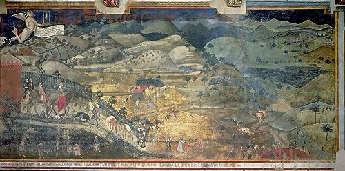 Tableau Effets du bon gouvernement Lorenzetti pour Salon et Bureau Impression d'Art 60x90