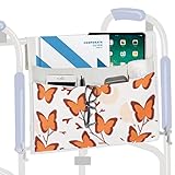 TOGETRUE Walker Bag, Easy Access Walker Storage Basket with 2 Large Pockets, Walker Accessories Bag for Folding Walker, Wheelchairs, Strollers, 13