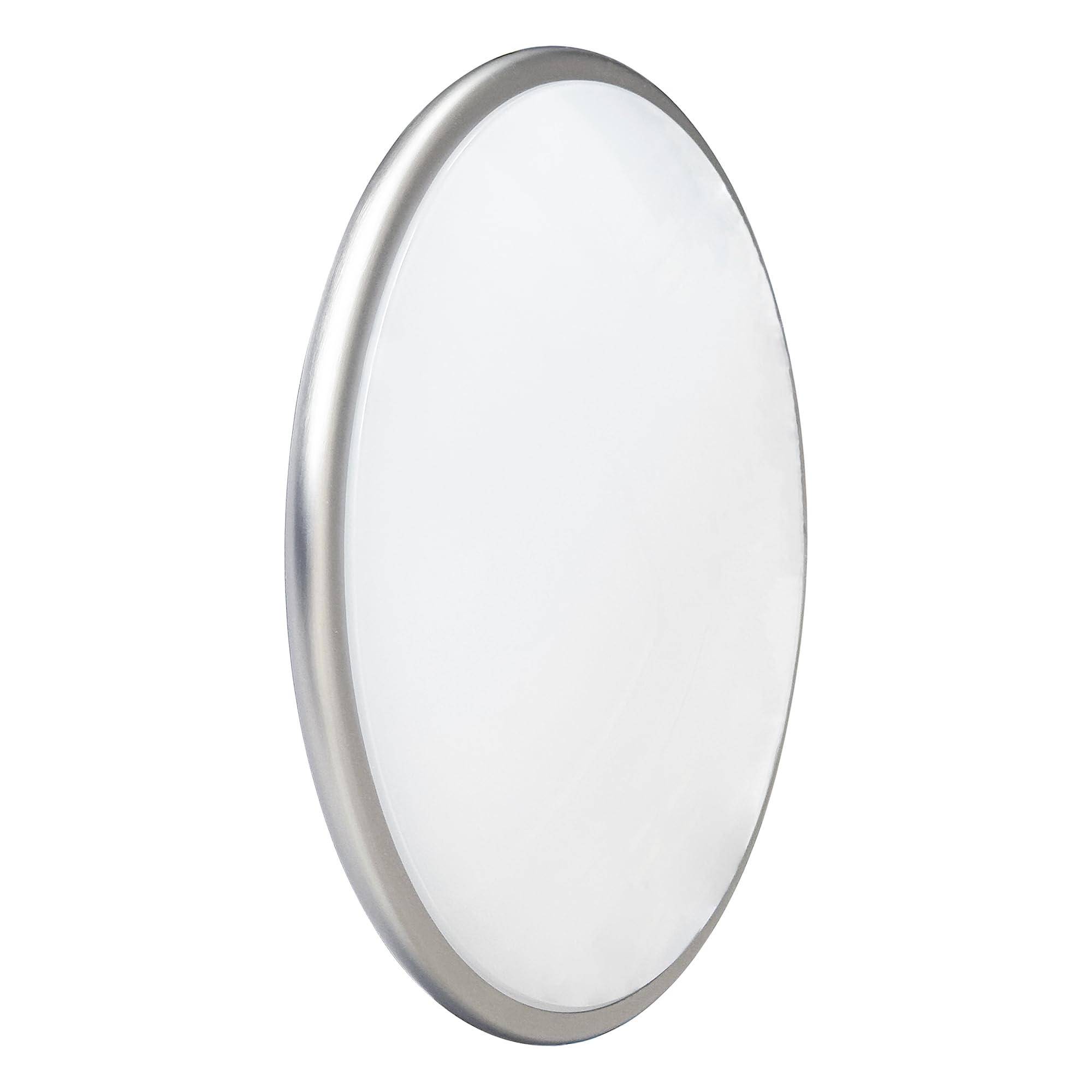 LED Wall & Ceiling Bulkhead Light Satin Chrome Round IP20 25W 4000K
