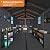 UDPATIO Outdoor Resin Storage Shed 8x10 FT, Plastic Sheds, Dark Grey