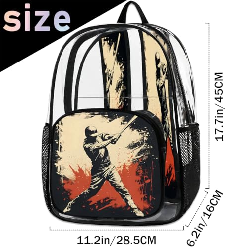Sport Baseball Clear Backpack Stadium Approved Waterproof Stadium Bag See Through Clear Bags for Concert Work Sport Event2