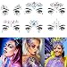 COKOHAPPY 6 Sets Rhinestone Mermaid Face Jewels Tattoo - BODY STICKERS Crystal Tears Gem Stones Bindi Temporary Stickers (Collection 1)