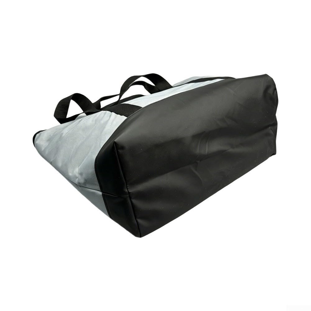 Bolsa térmica de transporte de alimentos diseñada para actividades al aire libre con asas dobles en la parte inferior reforzada y amplio volumen interno (amarillo)