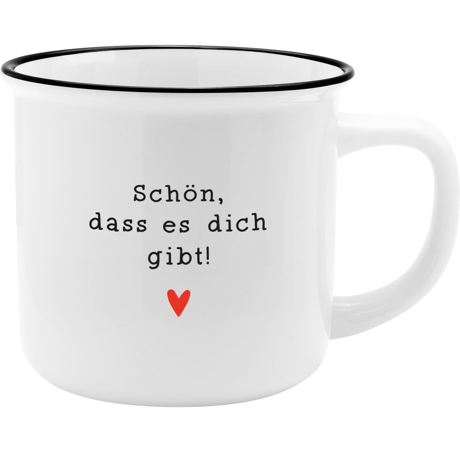 GRUSS & CO Mug with Motif Gibt | New Bone China Porcelain Enamel Look 35 cl | Gift Love, Breakfast | 73915