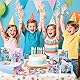104PCS Mitgebsel Kindergeburtstag Set, Geburtstagsdeko Party Mitgebsel Party Deko Kindergeburtstag Schlüsselschnalle DIY Aufkleber Geschenktüten Schnapparmband Kindergeburtstag Gastgeschenk