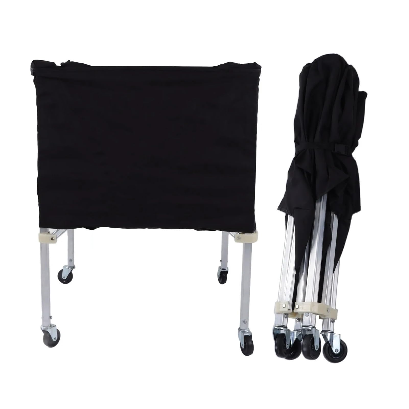 Chariot de rangement pliable et portable pour ballons de basket-ball, football, volley-ball
