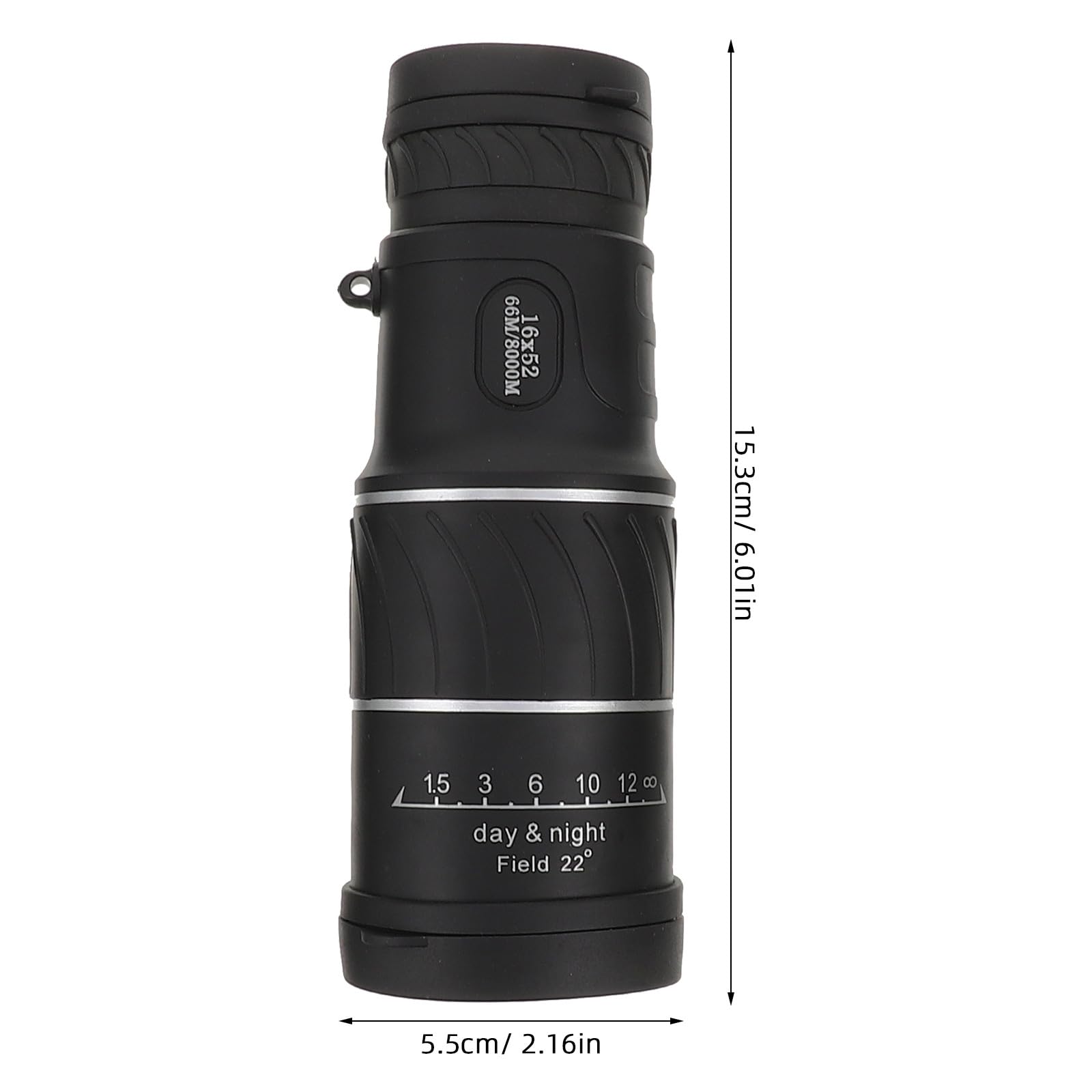 Lurrose Telescopio monocular HD 16x52, telescopio portátil de Alta Potencia | Monocular óptico compacto y portátil para observación de aves, ideal para senderismo, conciertos y viajes.