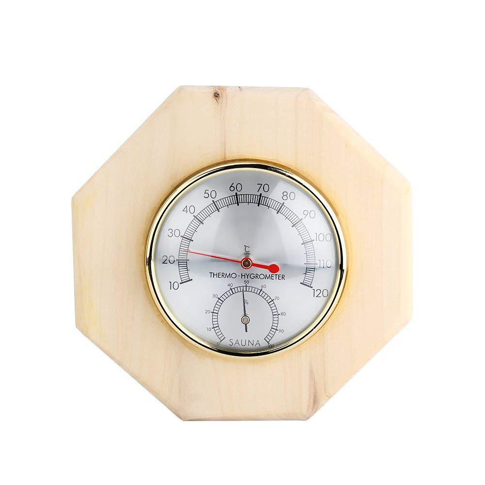 MIFXIN Sauna Thermometer & Hygrometer 2 in 1 Wood Sauna Hygrothermograph Indoor Outdoor Thermometer Hygrometer Sauna Room Equipment and Accessories