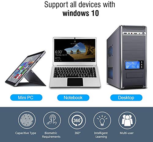 USB Fingerprint Reader Windows 10 Hello for PC Windows Hello Fingerprint Scanner Fingerprint Sensor Multi Finger & 360 Degree Touch Speedy Matching Biometric PC Laptop - Thumbnail 5