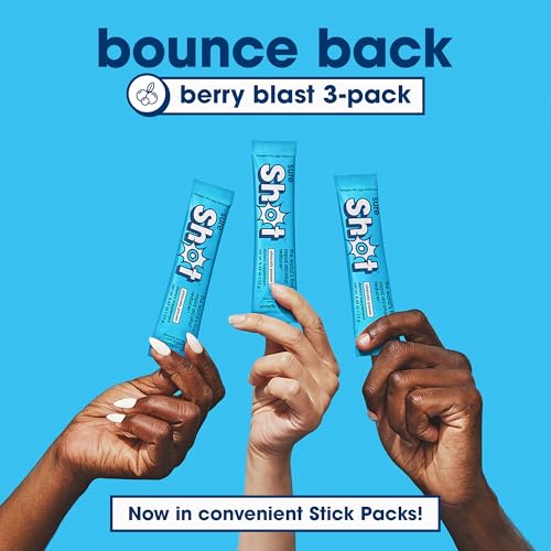 Image of Sure Shot Recovery Drink Powder Packets, Berry Blast (3 Pack, Stick Pack) - Support for a Night Out - Premium Hydration Packets with Electrolytes & Vitamins for Liver & Gut Support, Energy & Focus