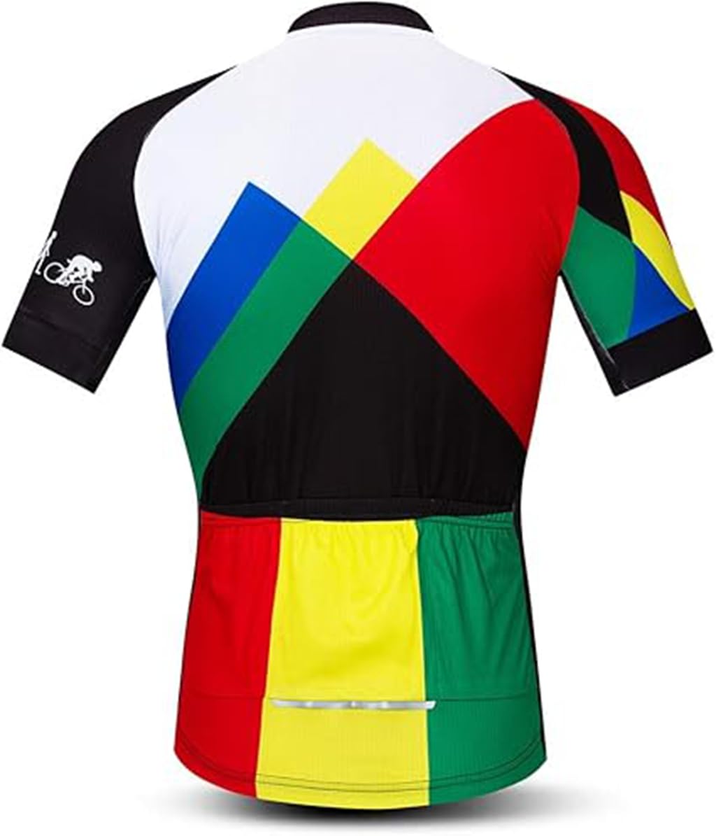 Herren-Fahrradtrikot, kurzärmelig, schnelltrocknend, atmungsaktiv
