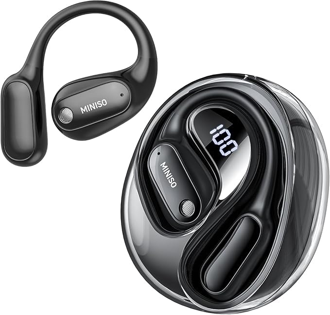 MINISO MS190 Translation Earbuds Real Time, Language Translator Earbuds with 135 Languages, LED Display, Bluetooth 6.0, Translating Earbuds with APP, 60Hrs Playtime, Perfect for Travel & Business