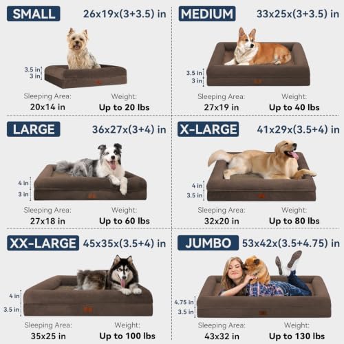 Image of Washable Dog Bed Orthopedic Waterproof for Medium Sized Dogs