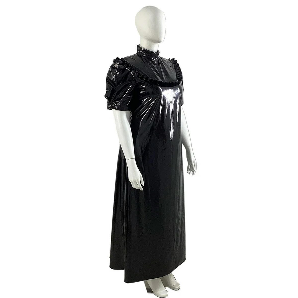 Vestido largo ajustado de manga corta con cuello alto para fiesta personalizable