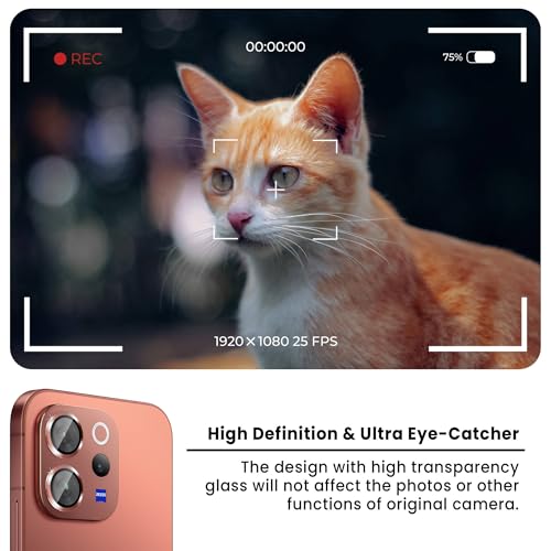Image of FIRST MART Copper Camera Ring Guard Protector for Vivo V70 Elite and V70 | Tempered Glass with Metal Alloy Rings, HD Clear, Scratch Resistant, Case-Friendly | Pack of 1